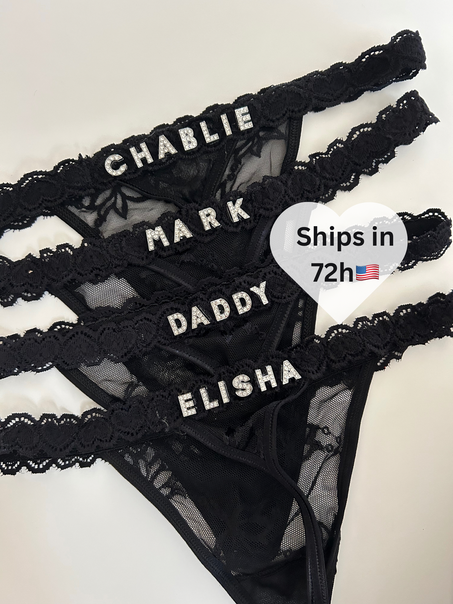 Luxury Allure Thong with Custom Text