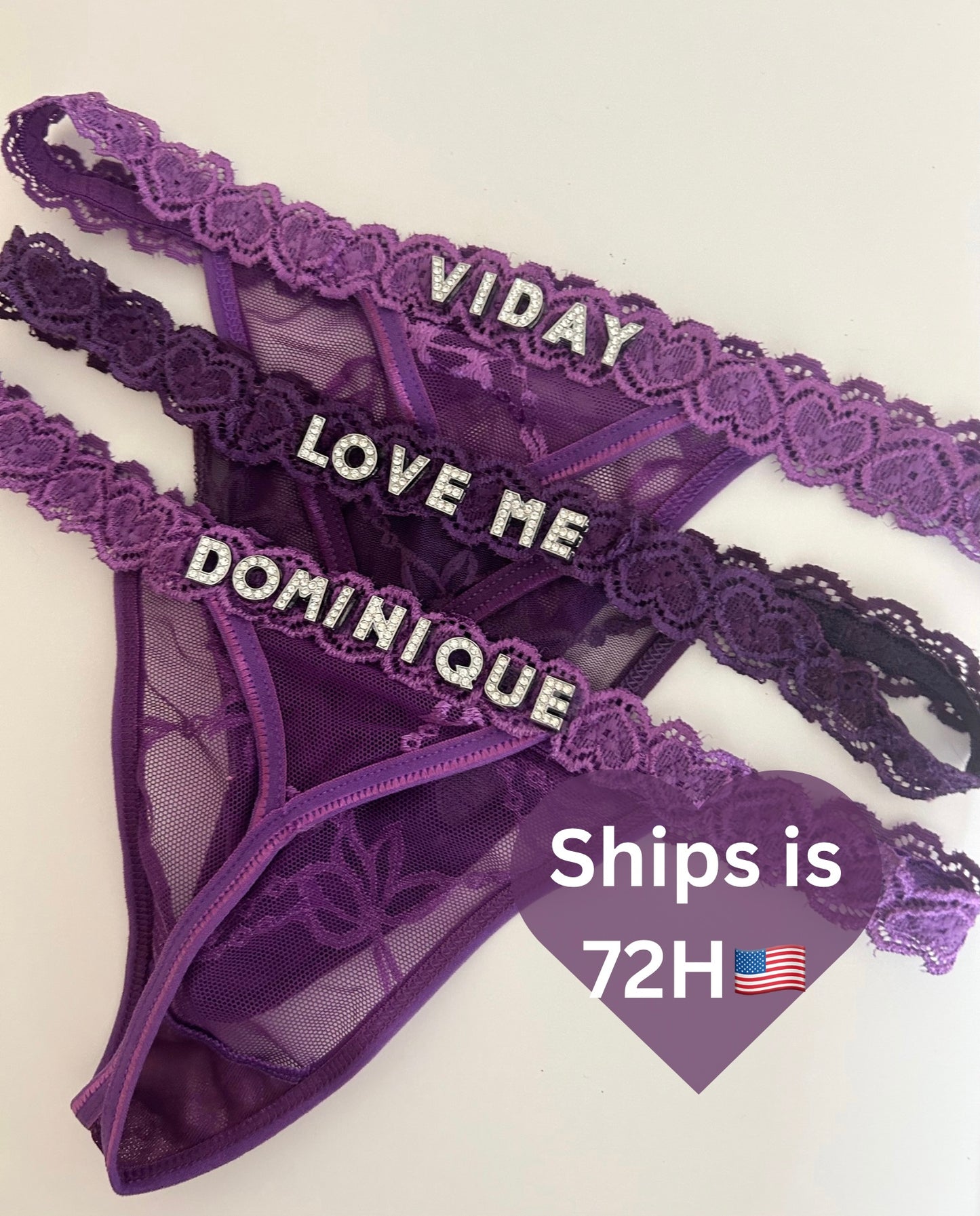 Luxury Allure Thong with Custom Text