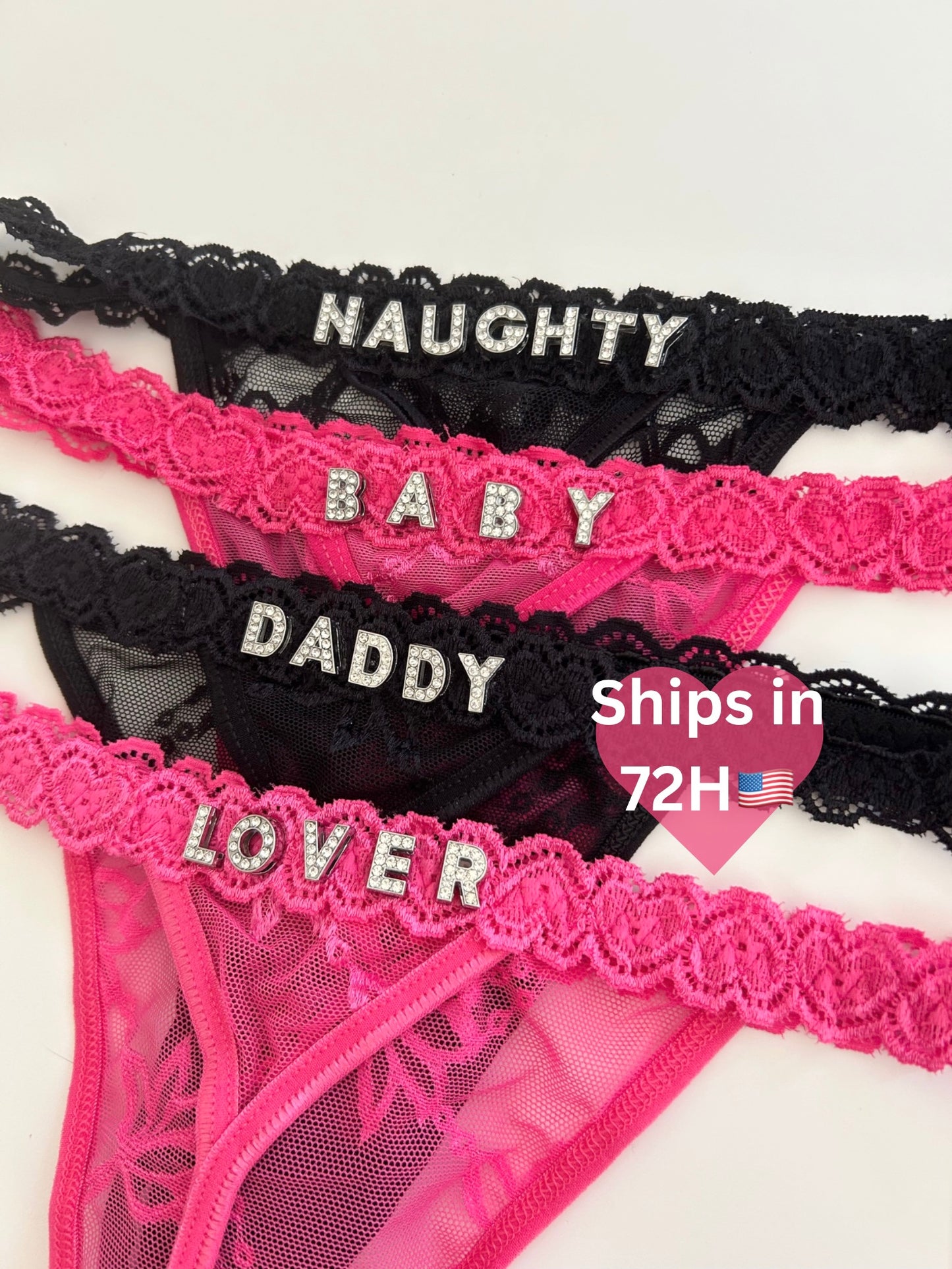 Luxury Allure Thong with Custom Text