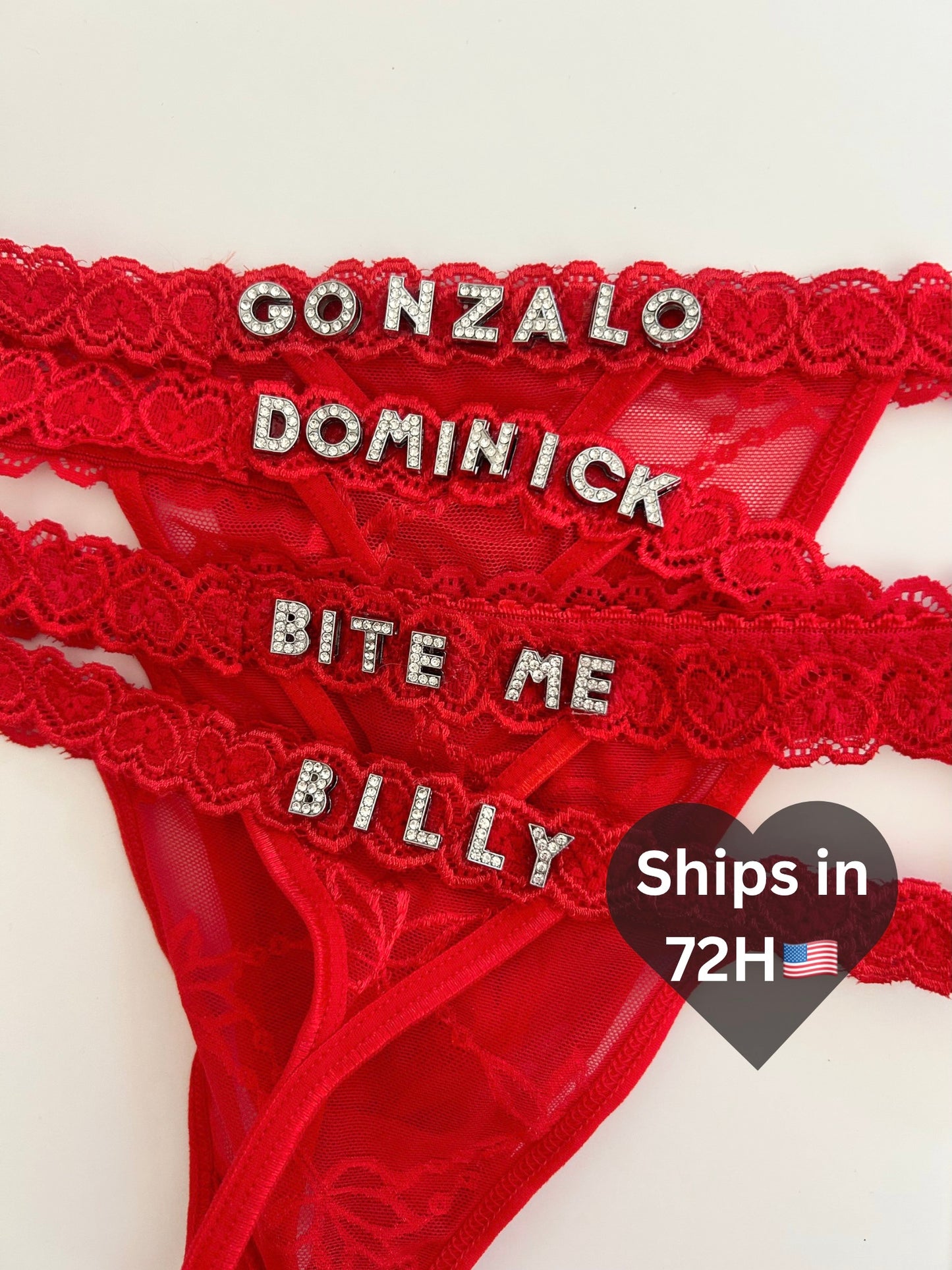 Luxury Allure Thong with Custom Text